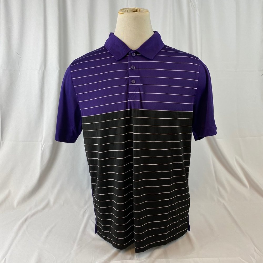 Men's Cutter & Buck DryTec Purple and Black Size L